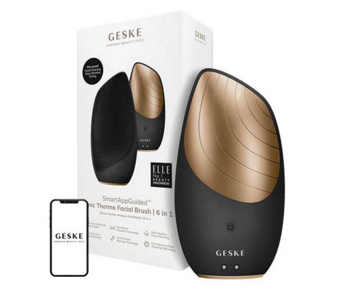 GESKE German Beauty Tech Massagegerät Geske 6in1 Sonic Thermo Gesichtsbürste mit App von GESKE German Beauty Tech
