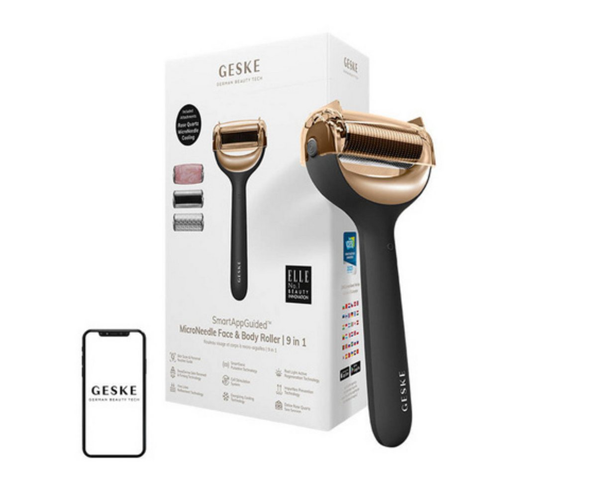 GESKE German Beauty Tech Massagegerät Geske 9in1 Micro Needle Face & Body Roller Grau von GESKE German Beauty Tech