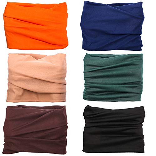 GESTAND 6 Stück Schlauchschal Nahtlose Mundschutz Atmungsaktiv Gesichtsmaske Multifunktionstuch Bandana Neckwarmer Loop Schal Laufschal Staubschutz für Herren Damen von GESTAND