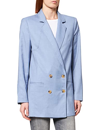 GESTUZ Damen Natima Blazer Anzugjacke, Blau (Light Blue 90296), 36 von GESTUZ