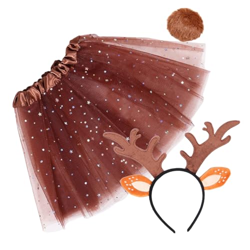 GETAJGHSD 1satz Antler-stirnband Rock Und Süßes Tierkostüm-zubehör Für Cosplay Und Partys Geeignet Für Erwachsene Leicht Und von GETAJGHSD