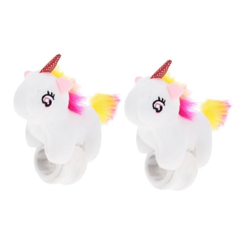 GETAJGHSD 2 Stück Einhorn Slap Armband Plüsch Tier Cartoon Party für Weiche und Sichere Schnapparmbänder mit Einzigartigem Design für Unvergesslichen Spielspaß GETAJGHSD 2 Stück Einhorn Slap Armband Plüsch Tier Cartoon Party für Weiche und Sichere Schnapparmbänder mit Einzigartigem Design für Unvergesslichen Spielspaß von GETAJGHSD