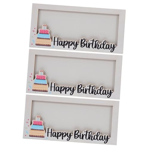 GETAJGHSD 3 Stück Geburtstagsklammer für Geburtstagsholz Einzigartiges Geburtstagsgeschenk Bankkartentasche Holzkartenhalter ID -Halter -Brieftasche Fenster -Visitenkartenhalter Geldumschlag von GETAJGHSD