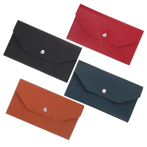 GETAJGHSD 4-teiliges Kartenetui: Langer Bargeld-Organizer, Umschlag, Geldbeutel, Wiederverwendbarer Budget-Umschlag, Geldbörse Für Lässige Geschäftsreisen von GETAJGHSD