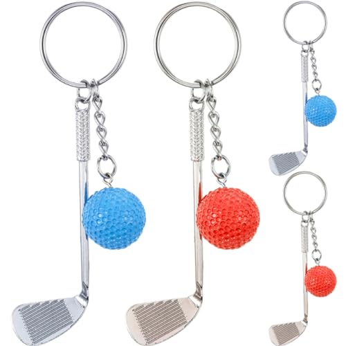 GETAJGHSD 4stücke Golfball Schlüsselanhänger Sport Auto Schlüssel Kette Rucksack Charms Party Favors Für Jungen Und Golfliebhaber Mit Ring Hängende Taschendekoration Geschenkidee Aus Hochwer von GETAJGHSD