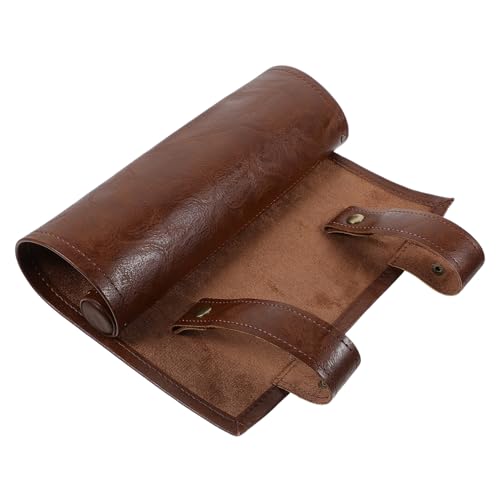 GETAJGHSD Aufbewahrungstasche Für Würfel Einstellbar Reisen Schild Gepäck Sitz Auto Faltbar Veranstalter Reisewürfel-Organizer Rollender Würfelhalter Pu-würfelbeutel Light Brown Pu-Leder von GETAJGHSD
