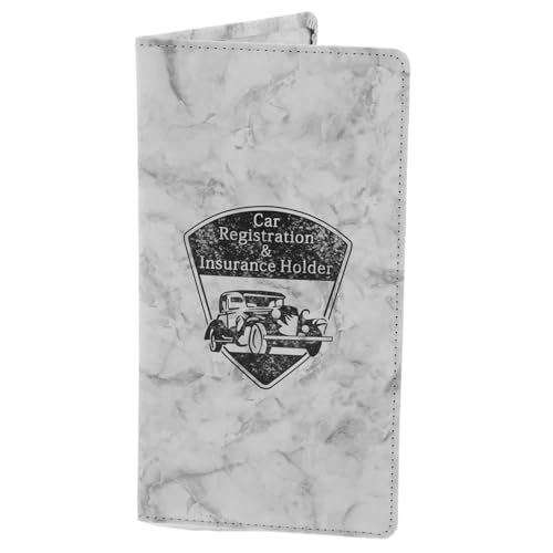 GETAJGHSD Auto-dokumenten-Organizer Marmormuster Brieftasche Aufbewahrungshalter Für Führerschein Versicherung Autozubehör Innenraum Reißverschluss Platz Dokument Organisation von GETAJGHSD