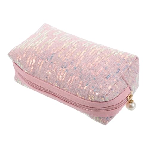 GETAJGHSD Kawaii Kosmetiktasche Auto Tragbare Reise Make Up Tasche Hochkapazitiv Leicht Polyester Reise Organizer Damen Schminkbeutel Zubehör Klein Rosa von GETAJGHSD