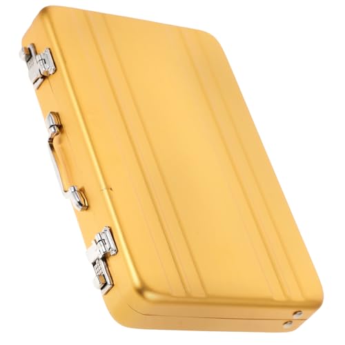 GETAJGHSD Kreditkartenetui Aus Metall Visitenkartenhalter Stabile Kartenbox Mit Schnappverschluss Einzigartiges Design Für Büro Und Schule von GETAJGHSD