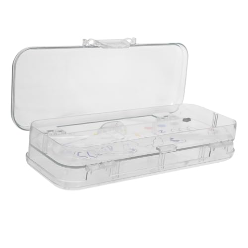 GETAJGHSD Transparentes Federmäppchen Aus Kunststoff Stiftehalter Organizer Mit Deckel Leicht Und Wiederverwendbar Zur Aufbewahrung Von Stiften Bleistiften Und Künstlerutensilien Für von GETAJGHSD