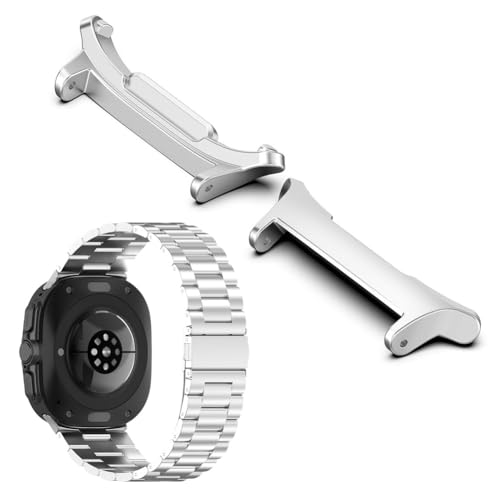 GETBSTOOP 1 Paar Adapter Metall-Uhrenarmband-Anschluss for Galaxy Watch 7 Ultra 47 mm, 22 mm/24 mm, Silber von GETBSTOOP