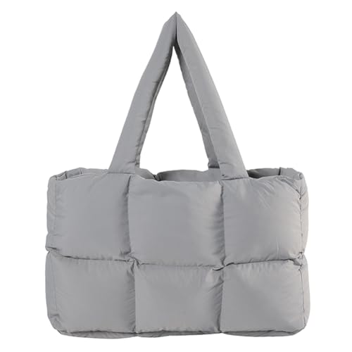 GETBSTOOP Damen-Einzel-Umhängetasche, einfarbig, gesteppt, modische Einkaufstasche, große Kapazität, weiche Cloud-Einkaufstasche, trendige Pendlertaschen von GETBSTOOP