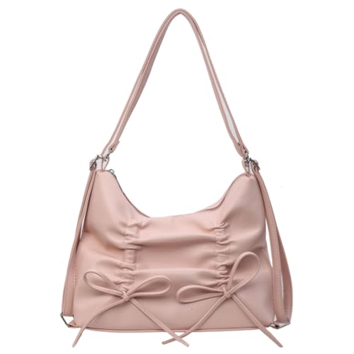 GETBSTOOP Frauen Einfache Umhängetasche PU Leder Mode Umhängetasche Verstellbaren Riemen Einfarbig Rucksack Weibliche Outdoor Tasche von GETBSTOOP