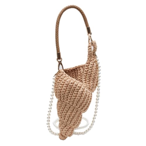 GETBSTOOP HANDWAHRE SEASEL TOTE SABE MIT PEARL CHACK HHKE CROCKBODY BAG (KHAKI) von GETBSTOOP