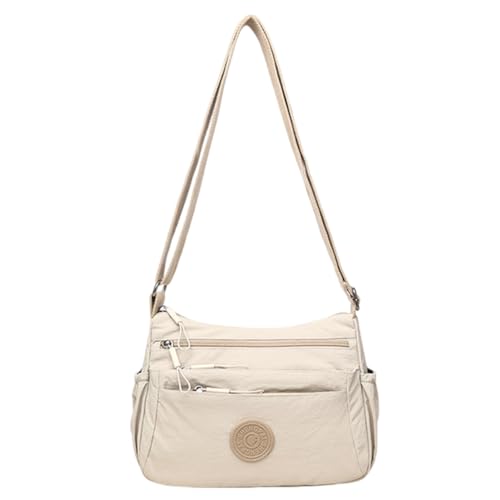GETBSTOOP Oxford Women Crossbody Bag Multipocket Messenger Bag Travel Umhängetasche (Beige) von GETBSTOOP
