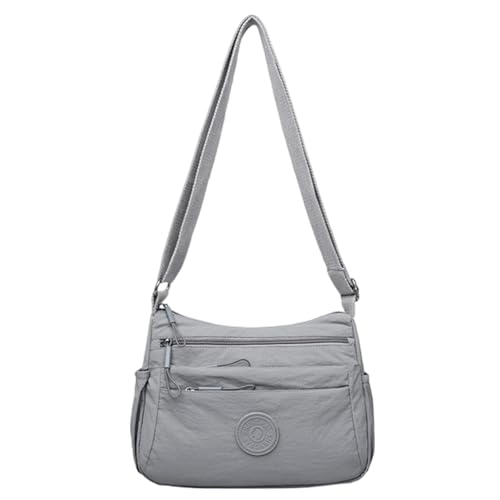 GETBSTOOP Oxford Women Crossbody Bag Multipocket Messenger Bag Travel Umhängetasche (grau) von GETBSTOOP