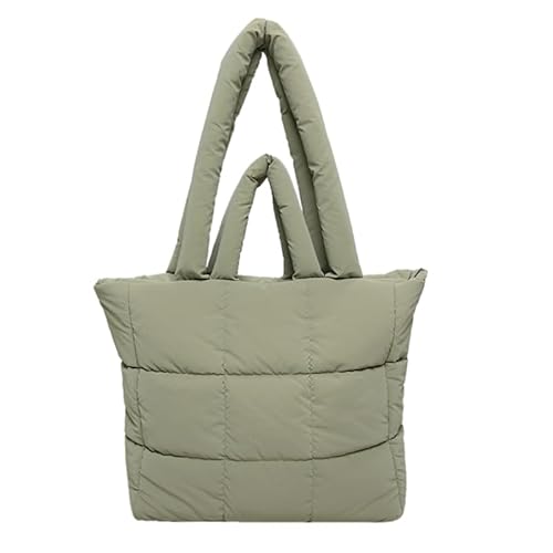 Puffer Einkaufstasche for Damen großes Fassungsvermögen leichte Daunen Baumwolle gepolstert gesteppte Geldbörse Puffer Einkaufstasche Schulterhandtaschen for Damen von GETBSTOOP