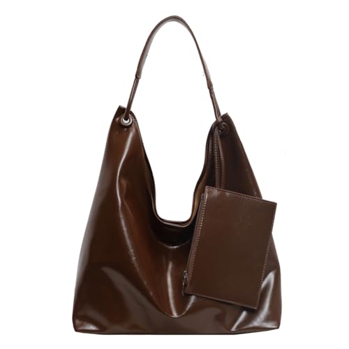 GETBSTOOP Slouchy Hobo-Tasche for Damen, PU-Leder-Geldbörse, Slouchy-Arbeitstasche, große Umhängetasche, Handtasche mit Beutel, von GETBSTOOP