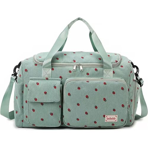 GETBSTOOP Strawberry Travel Duffle Bag Frauen Sporttasche -Wet & Schuhfach von GETBSTOOP