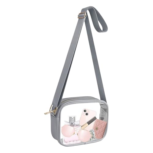 GETBSTOOP Women Transparent Square Bag große Kapazität PVC -Konzerte Crossbody Bag (grau) von GETBSTOOP