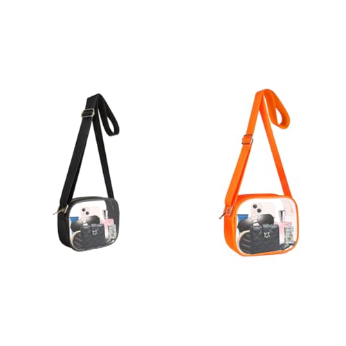 GETBSTOOP Women Transparent Square Bag große Kapazität PVC -Konzerte Crossbody Bag (schwarz) von GETBSTOOP