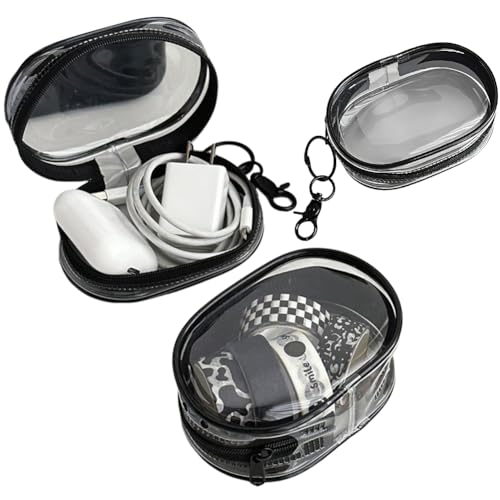 GETBSTOOP wasserdichte Reisekabel-Organizer-Tasche, tragbare Elektronik-Organizer-Tasche, doppelschichtige Technik-Tasche, kleine Reisetasche for Kabel und Zubehör, Tech-Bag for USB-Stick Powerbank von GETBSTOOP