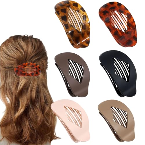 Flache Haarklammern für Damen, flache Haarklammern, Haar-Accessoires, Entenschnabel-Haarspangen für dickes oder dünnes Haar, mattes Finish für sicheren Halt, Geschenkideen, 6 Stück Flache Haarklammern für Damen, flache Haarklammern, Haar-Accessoires, Entenschnabel-Haarspangen für dickes oder dünnes Haar, mattes Finish für sicheren Halt, Geschenkideen, 6 Stück von GETJOY