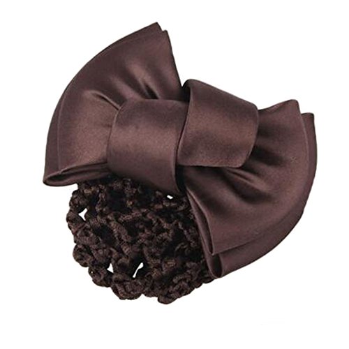 mit einem Haarnetz, mit einem Netz um den Hals, Netz-Haarspangen, Haarspangen, Haarnetz, 2er-Set, Schleifen-Haarspangen for Damen, Haarspangen, Haarspangen, Netz-Dutt-Abdeckung von GETSTREE