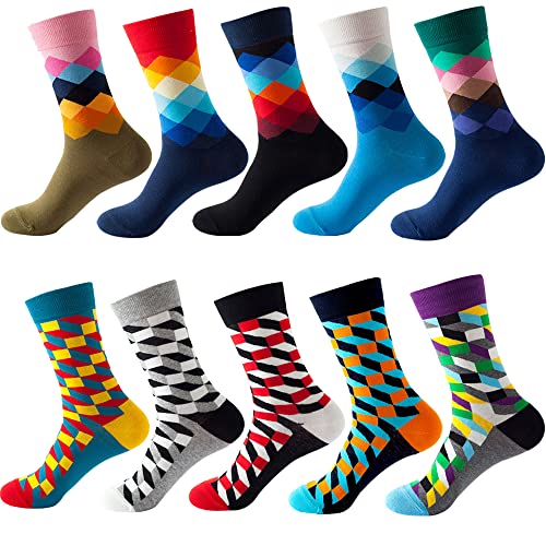 GEYIWSSXY Bunte Socken Damen Lustige Sneaker Baumwolle Socken Herren Witzige Business AnzugLangesocken 10 Paare von GEYIWSSXY