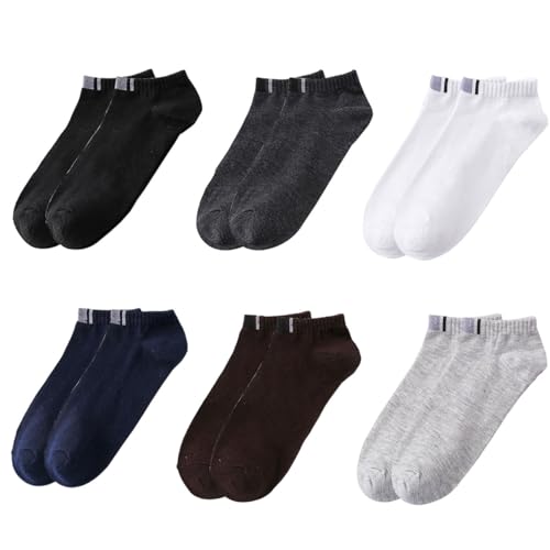 GEYIWSSXY Socken Herren, Schwarz Weiß Grau Lässig Baumwolle Socken Herren Sneaker Socken Knöchel Socken von GEYIWSSXY