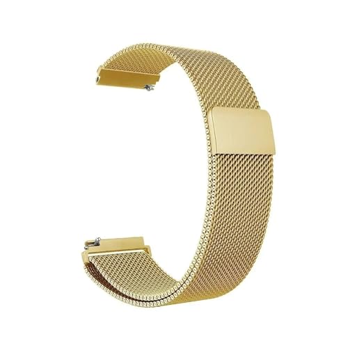 GEZHUCAO Uhrenarmband Aus Metall 10MM - 24MM Modisches Milanaise-Uhrenarmband Aus Mesh Passt Auf 98% Herkömmlichen Uhren und Smartwatches(Gold,22MM) von GEZHUCAO