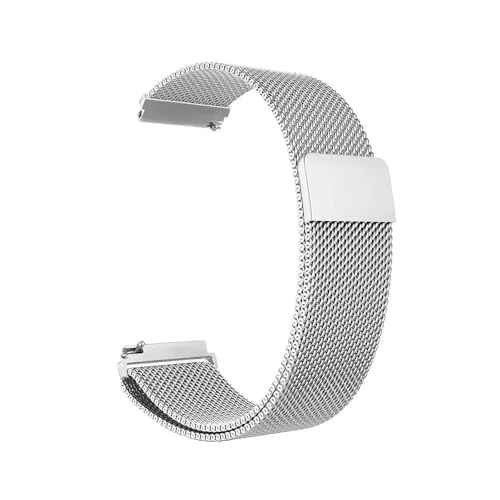 GEZHUCAO Uhrenarmband Aus Metall 10MM - 24MM Modisches Milanaise-Uhrenarmband Aus Mesh Passt Auf 98% Herkömmlichen Uhren und Smartwatches(Silver,24MM) von GEZHUCAO