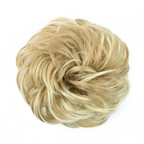 16H613 Haarknoten, synthetischer Dutt, gelockt, unordentlicher Dutt mit elastischem Gummiband, Dutt für Damen, Pferdeschwanz-Verlängerung, Haarknoten 16H613 Haarknoten, synthetischer Dutt, gelockt, unordentlicher Dutt mit elastischem Gummiband, Dutt für Damen, Pferdeschwanz-Verlängerung, Haarknoten von GFHTRELY