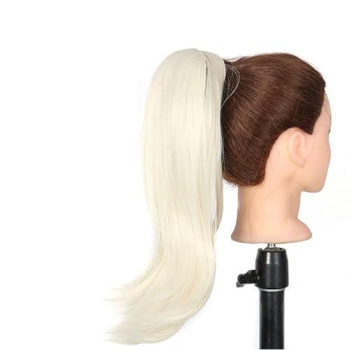 18 Zoll synthetische gerade Pferdeschwanz-Haarverlängerungen Perücke Bun Wrap Clip für Pferdeschwanzstangen für Zubehör für Damen Panino (T27/30/4) von GFHTRELY