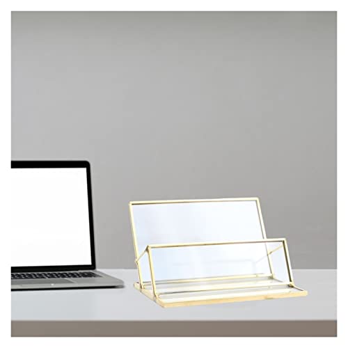 GFHTRELY Visitenkartenhalter Schreibtischregal Box Aufbewahrung Display Ständer Acryl Transparent Desktop Visitenkartenhalter Visitenkartenbox (B) von GFHTRELY