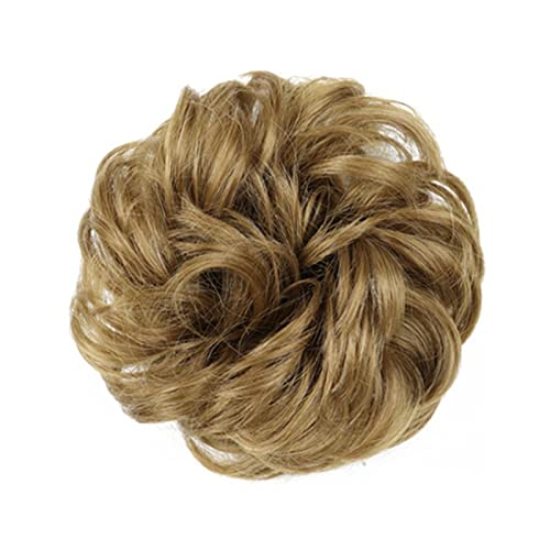 Haarknoten, synthetischer Dutt, gelockt, unordentlicher Dutt, Donut-Dutt mit elastischem Gummiband, Dutt für Damen, Pferdeschwanz-Verlängerung, Haarknoten (12-27A-613) von GFHTRELY