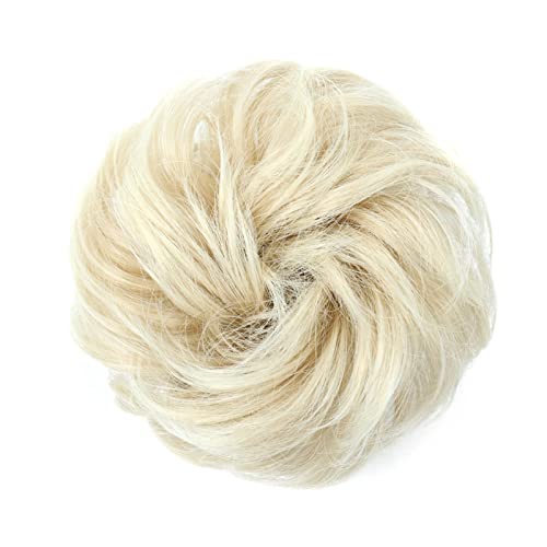 Haarknoten, synthetischer Dutt, gelockt, unordentlicher Dutt, Donut-Dutt mit elastischem Gummiband, Dutt für Damen, Pferdeschwanz-Verlängerung, Haarknoten (14T613) von GFHTRELY