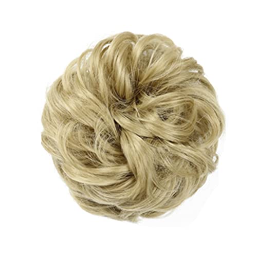 Haarknoten, synthetischer Dutt, gelockt, unordentlicher Dutt, Donut-Dutt mit elastischem Gummiband, Dutt für Damen, Pferdeschwanz-Verlängerung, Haarknoten (24) von GFHTRELY
