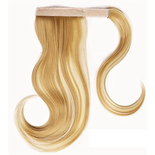 Haarknoten, synthetischer Stretch-Pferdeschwanz, Haarkamm, Pferdeschwanz, glatte Haarverlängerung, Haarknoten für Damen, F27-613, 45,7 cm Haarknoten, synthetischer Stretch-Pferdeschwanz, Haarkamm, Pferdeschwanz, glatte Haarverlängerung, Haarknoten für Damen, F27-613, 45,7 cm von GFHTRELY