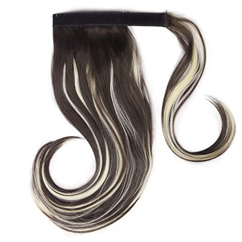 Haarknoten, synthetischer Stretch-Pferdeschwanz, Haarkamm, Pferdeschwanz, glatte Haarverlängerung, Haarknoten für Damen, F8-613, 45,7 cm von GFHTRELY