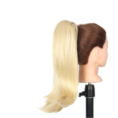 Haarknoten 18 Zoll synthetische gerade Pferdeschwanz Haarverlängerungen Perücke Brötchen Wrap Pferdeschwanz Haarspangen für Frauen Haarschmuck Brötchen(P2/613) von GFHTRELY