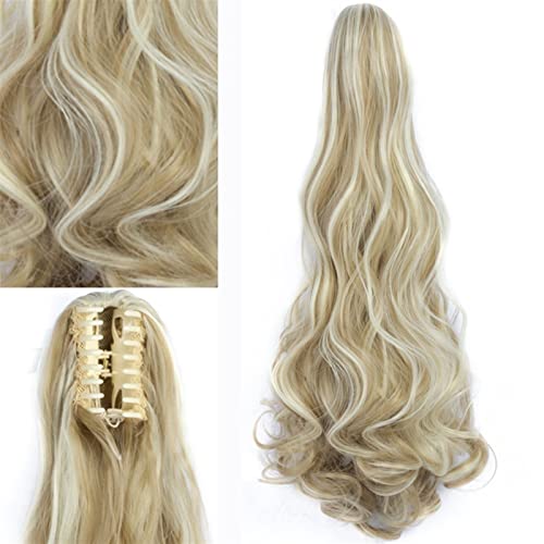 Haarknoten 24 Zoll Große Wellenförmige Lange Haar Synthetische Faser Perücke Flauschige Natürliche Klaue Clips Frauen Pferdeschwanz Extensions Haar Perücke Brötchen(F24-613) von GFHTRELY