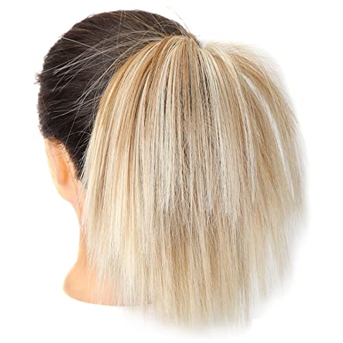 Haarknoten 27T613, synthetischer Dutt mit elastischem Gummiband, glattes Haar, Pferdeschwanz-Verlängerung, Haarknoten für Damen, Dutt Haarknoten 27T613, synthetischer Dutt mit elastischem Gummiband, glattes Haar, Pferdeschwanz-Verlängerung, Haarknoten für Damen, Dutt von GFHTRELY