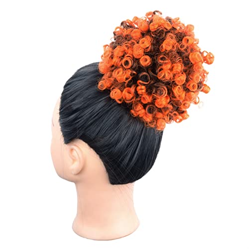 Haarknoten für Damen, Kunsthaar, Afro, lockig, zotteliger Pferdeschwanz, Extensions mit Kordelzug, zotteliger Dutt für schwarze Frauen, Dutt (05) von GFHTRELY