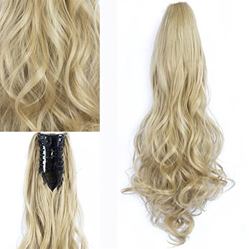 Hair Brötchen 24 Zoll Große Wellenförmige Lange Haar Synthetische Faser Perücke Flauschige Natürliche Klaue Clips Frauen Pferdeschwanz Extensions Haar Perücke Brötchen Brötchen(24) von GFHTRELY