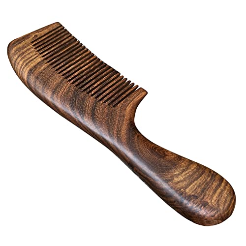 Kamm Haarkamm Friseur Kamm Unisex Holz Haarkamm Damen Herren Zuhause Reise Holz Feine Zahnkamm mit Griff Haarkamm von GFHTRELY