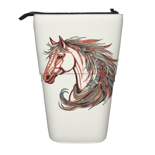 GFLFMXZW Amor-Pfeil-Federmäppchen, Stehendes Federmäppchen, Teleskop-Federhalter, Pop-Up-Bleistifttasche, tragbare Make-up-Tasche mit Reißverschluss, Schwarz , Einheitsgröße von GFLFMXZW