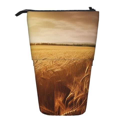 GFLFMXZW Federmäppchen mit Weizenfelddruck, Stehendes Federmäppchen, Teleskop-Federhalter, Pop-Up-Bleistifttasche, tragbare Make-up-Tasche mit Reißverschluss, Schwarz , Einheitsgröße GFLFMXZW Federmäppchen mit Weizenfelddruck, Stehendes Federmäppchen, Teleskop-Federhalter, Pop-Up-Bleistifttasche, tragbare Make-up-Tasche mit Reißverschluss, Schwarz , Einheitsgröße von GFLFMXZW