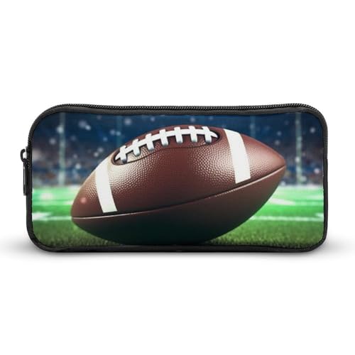 GFLFMXZW Federmäppchen mit breiter Öffnung, großes Fassungsvermögen, American Football-Federmäppchen, ästhetische Stifttasche, Reißverschluss, Kosmetiktasche, tragbare Münztasche für Büro-Organizer, von GFLFMXZW