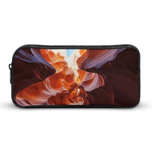 GFLFMXZW Federmäppchen mit breiter Öffnung, großes Fassungsvermögen, Antelope Canyon, ästhetisches Stifteetui, Reißverschluss, Kosmetiktasche, tragbare Münztasche für Büro-Organizer, Stil:, 22*12*5cm, von GFLFMXZW